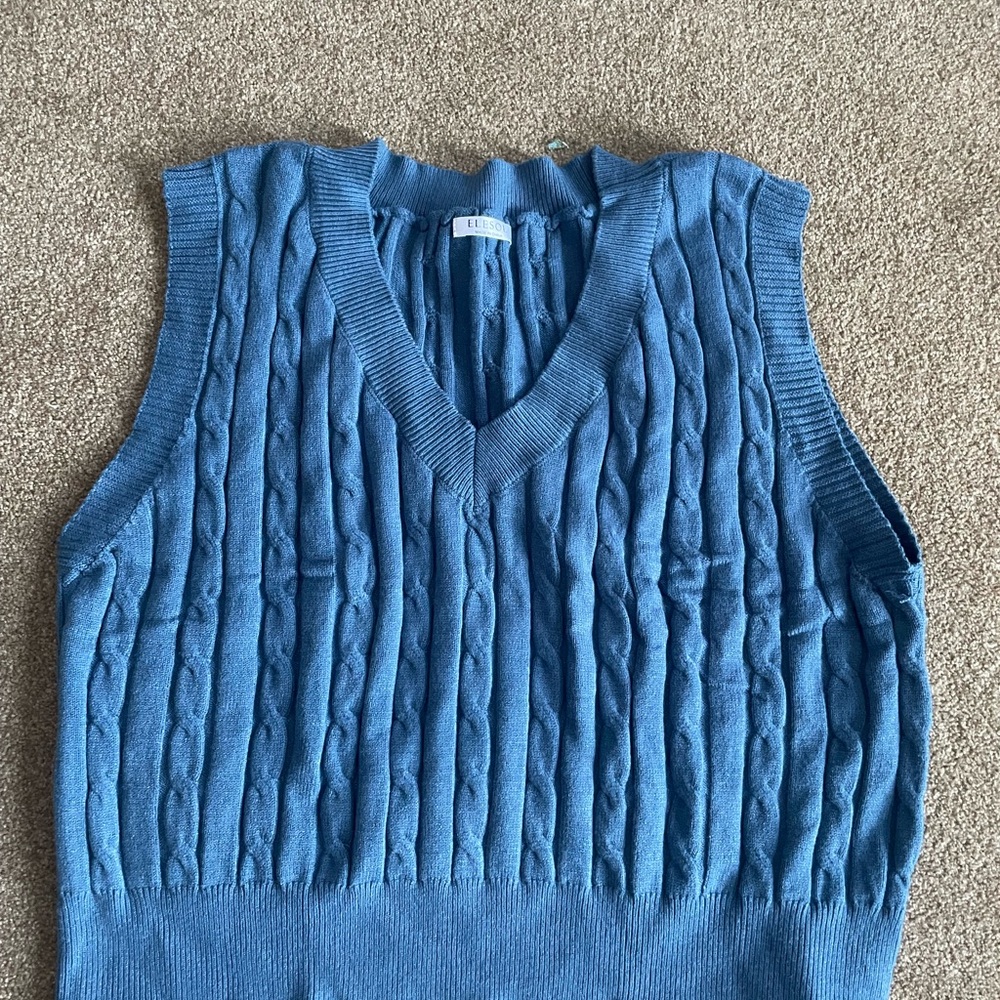 V-Neck Blue Sweater Vest